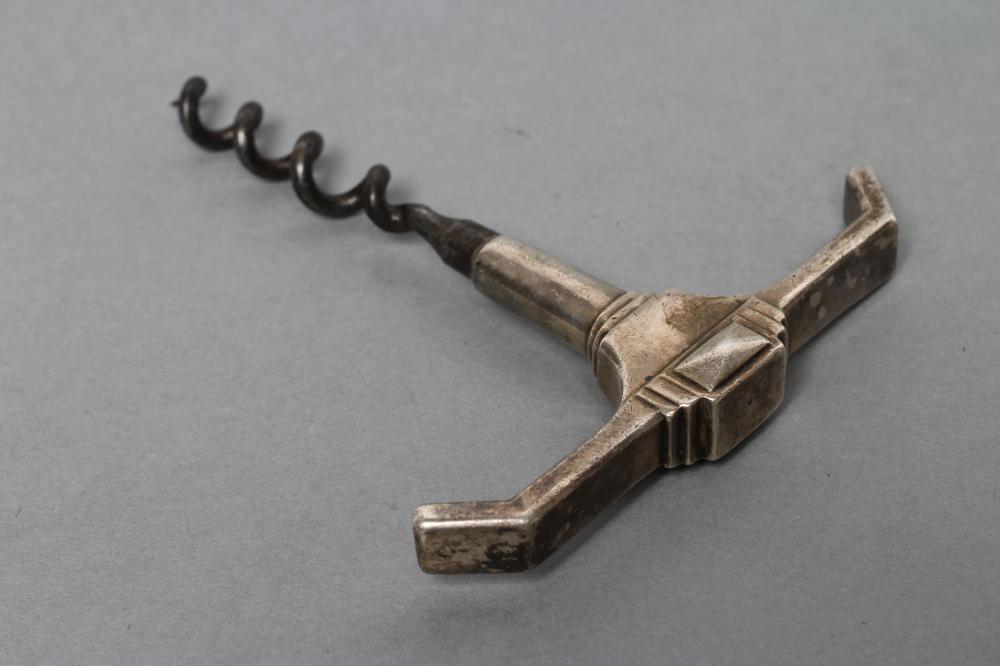 AN ART DECO SILVER CORKSCREW Image