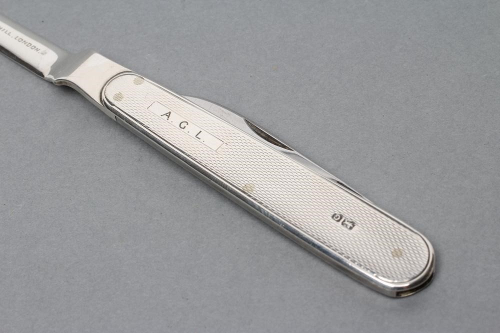 A SILVER PAPER KNIFE/PEN KNIFE Image