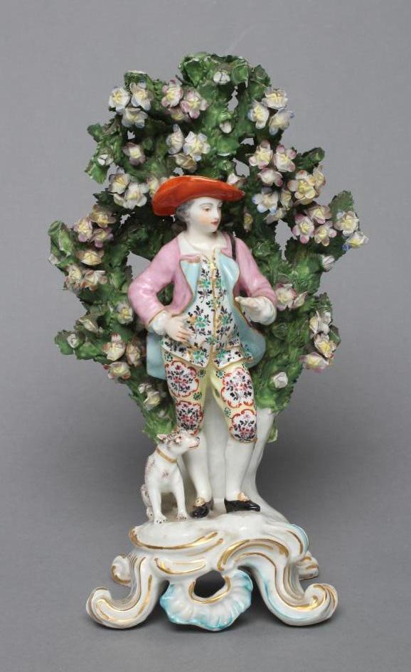 A CHELSEA PORCELAIN FIGURE Image