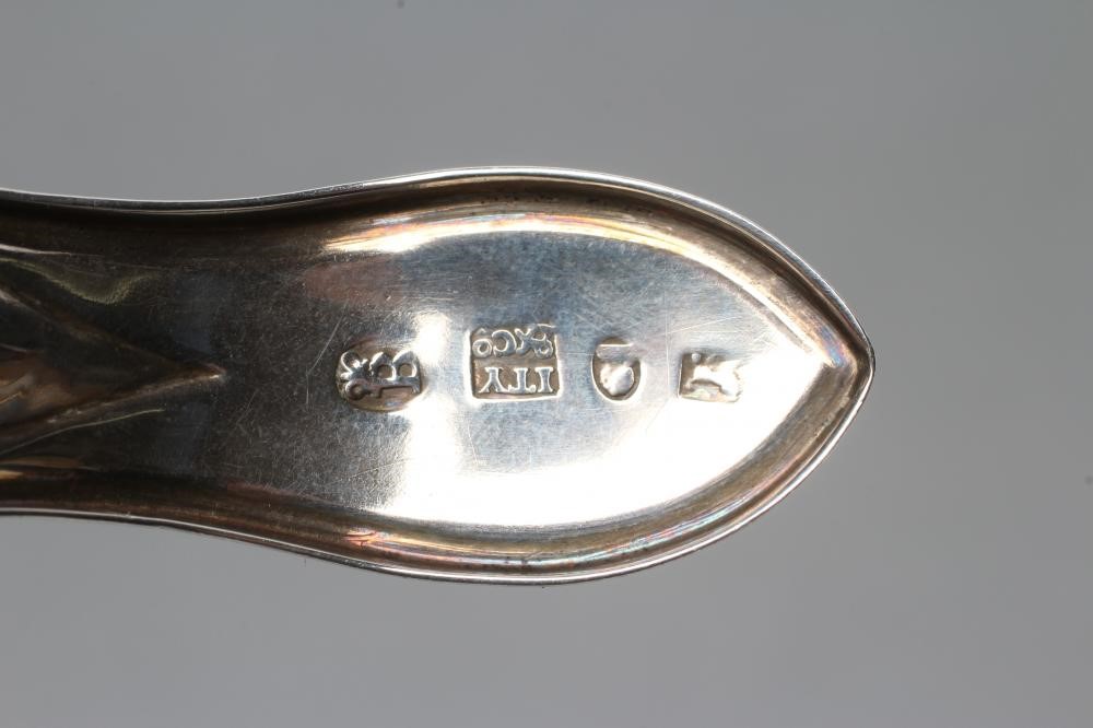 A GEORGE III SILVER CADDY SPOON Image