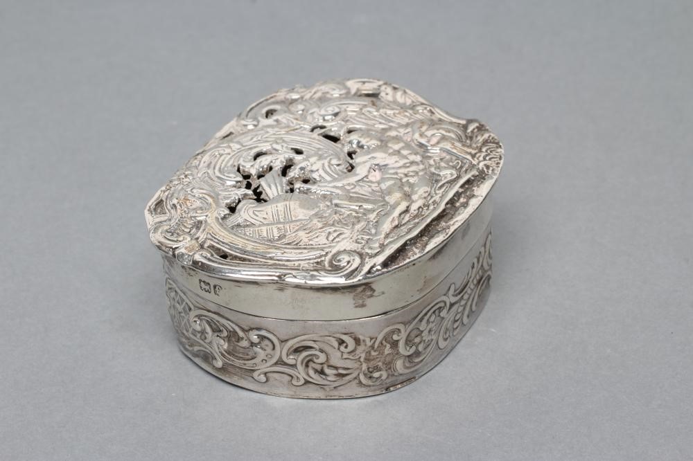 A LATE VICTORIAN SILVER DRESSING TABLE BOX Image