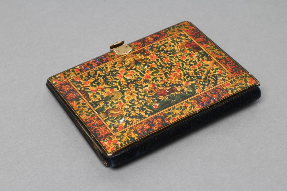 A PERSIAN LACQUERED VISITING CARD CASE Image