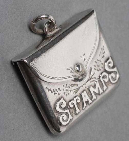 A SILVER NOVELTY STAMP CASE Image