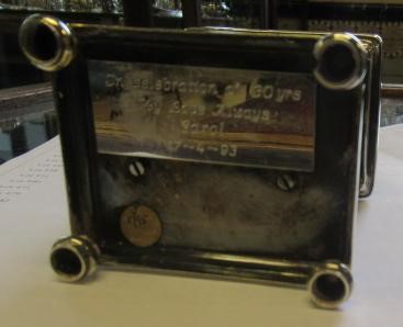 A SILVER MOUNTED TORTOISESHELL CARRIAGE CLOCK Image