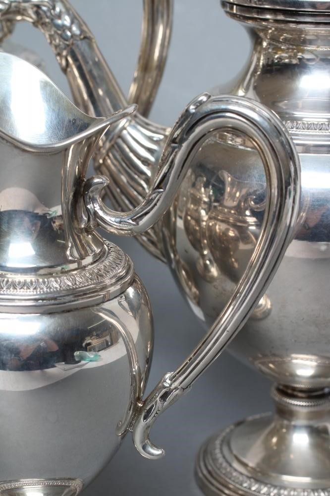 AN ITALIAN FOUR PIECE EMPIRE STYLE TEA SET Image