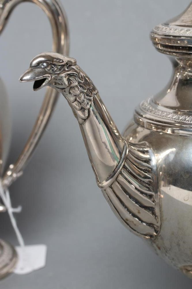 AN ITALIAN FOUR PIECE EMPIRE STYLE TEA SET Image