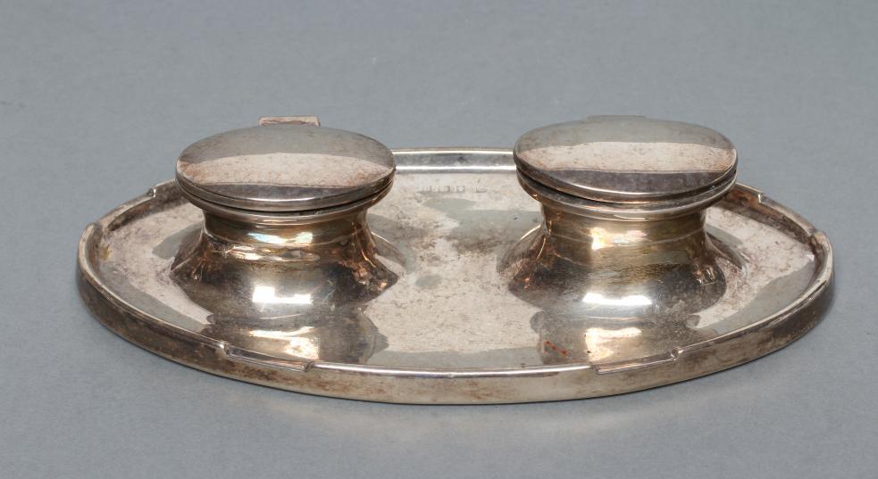 AN ART DECO DESK STANDISH Image