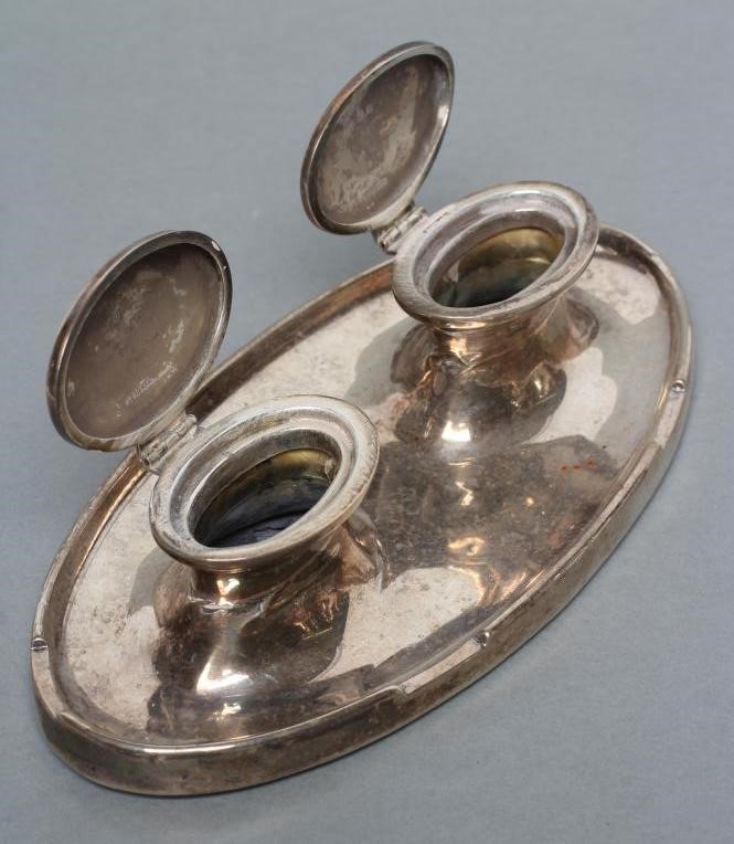 AN ART DECO DESK STANDISH Image