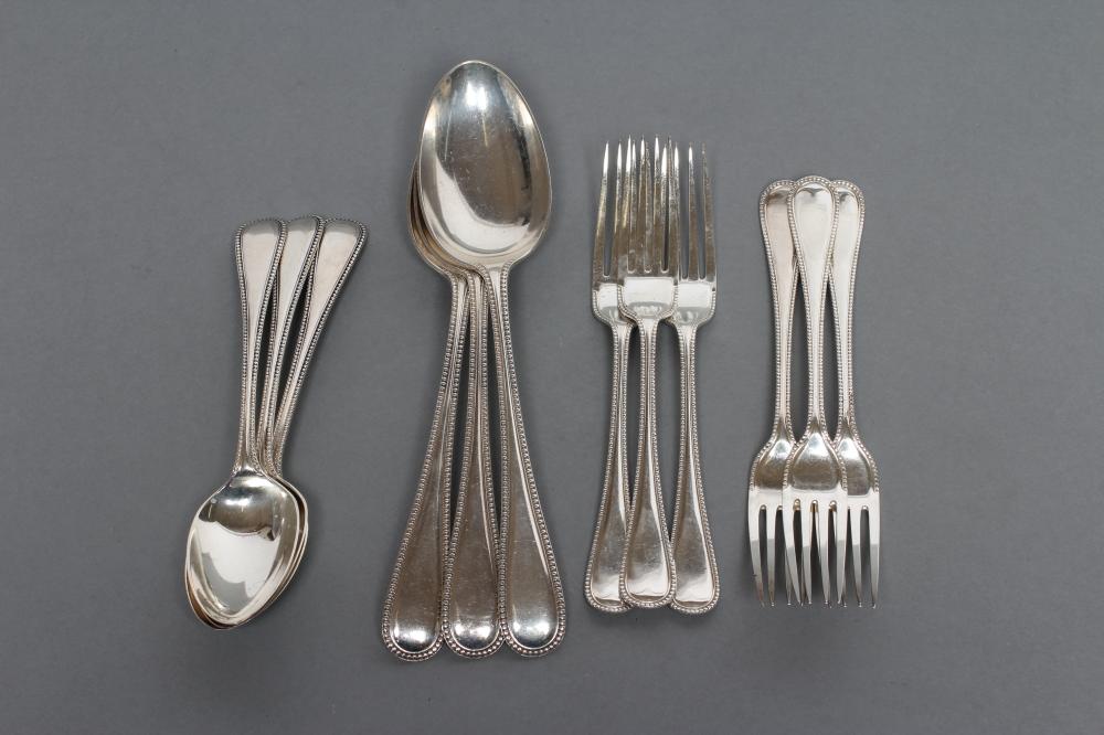 A LATE VICTORIAN SET OF SIX DESSERT FORKS Image