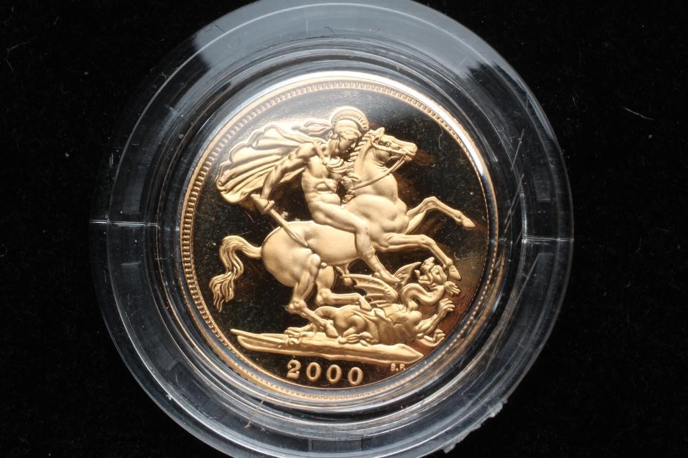 "THE MILLENIUM UK GOLD PROOF THREE COIN SOVEREIGN COLLECTION" Image