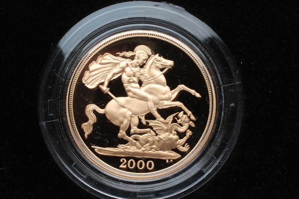 "THE MILLENIUM UK GOLD PROOF THREE COIN SOVEREIGN COLLECTION" Image