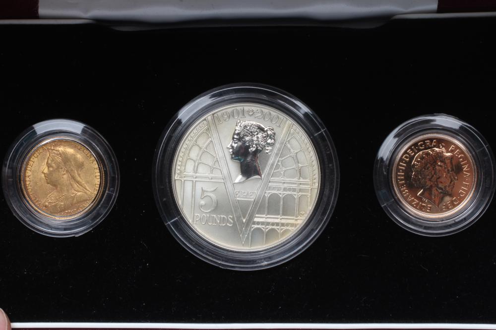 THE VICTORIA CENTENARY THREE COIN COLLECTION Image