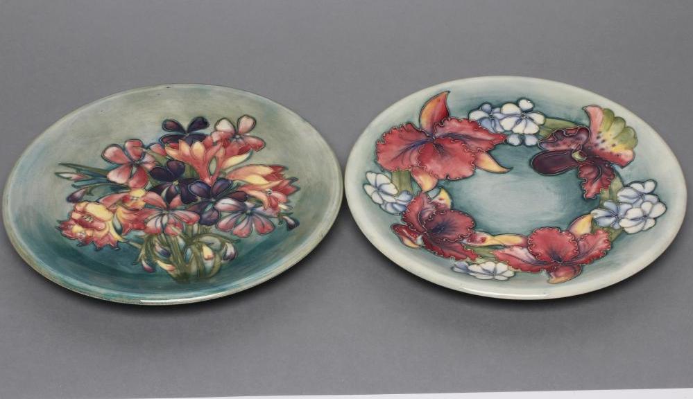 TWO MOORCROFT POTTERY PLATES Image