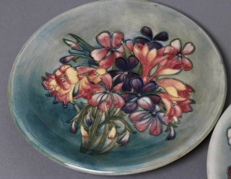 TWO MOORCROFT POTTERY PLATES Image