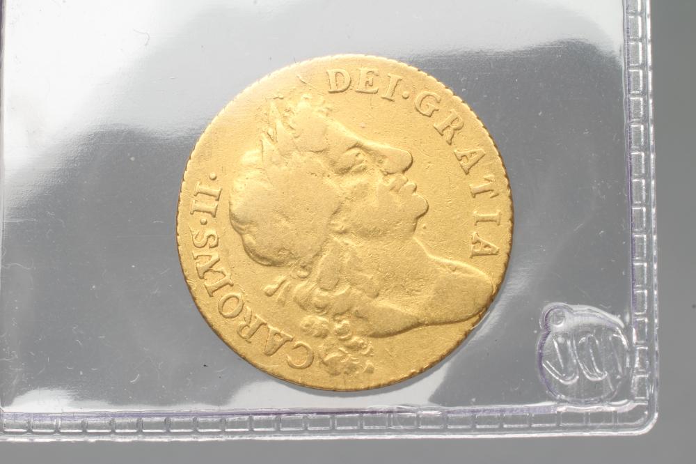 A CHARLES II GOLD GUINEA Image