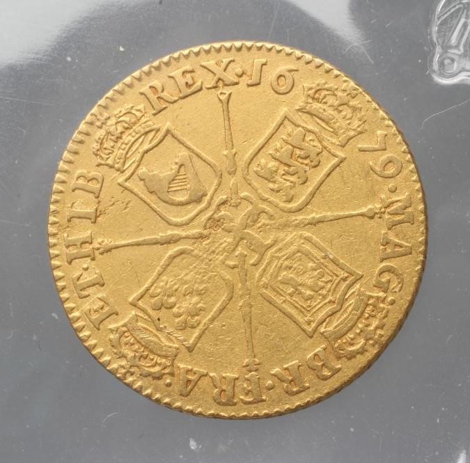 A CHARLES II GOLD GUINEA Image