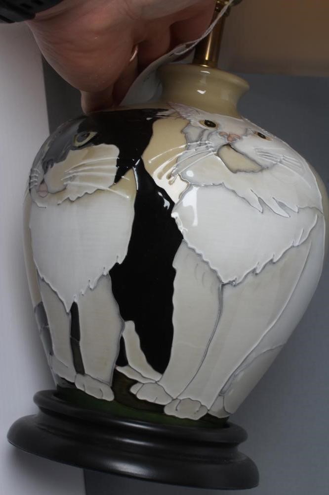 A MOORCROFT POTTERY TABLE LAMP BASE Image