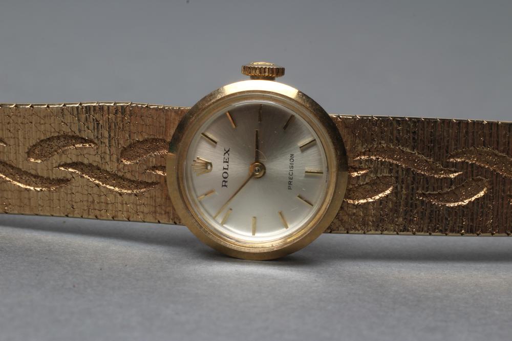 A LADY'S 9CT GOLD ROLEX WRISTWATCH Image
