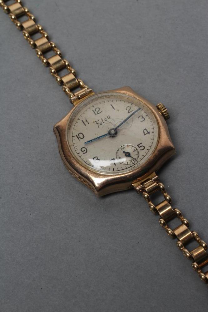 A LADY'S 9CT GOLD WRISTWATCH Image
