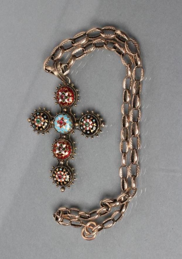 A FRENCH BRESSAN CROSS PENDANT Image