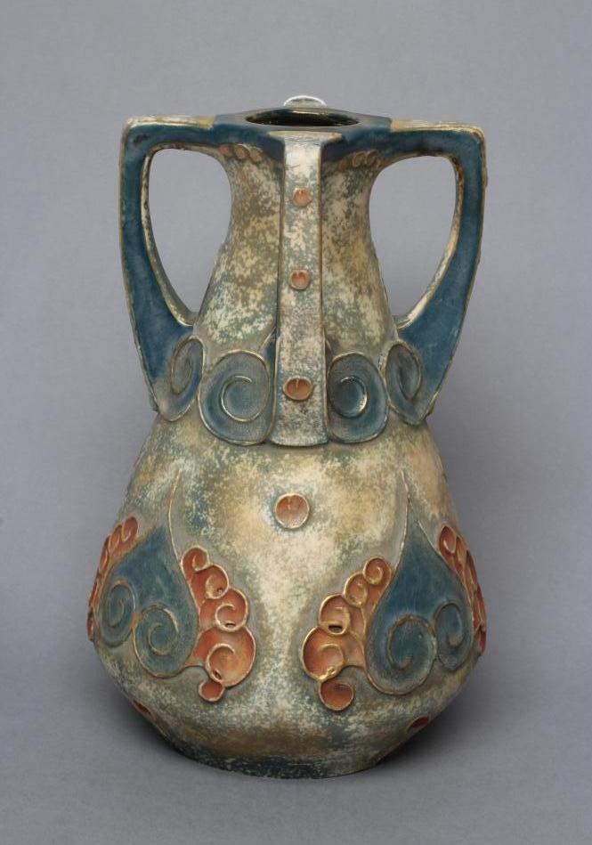 AN AMPHORA EARTHENWARE SECESSIONIST STYLE VASE Image