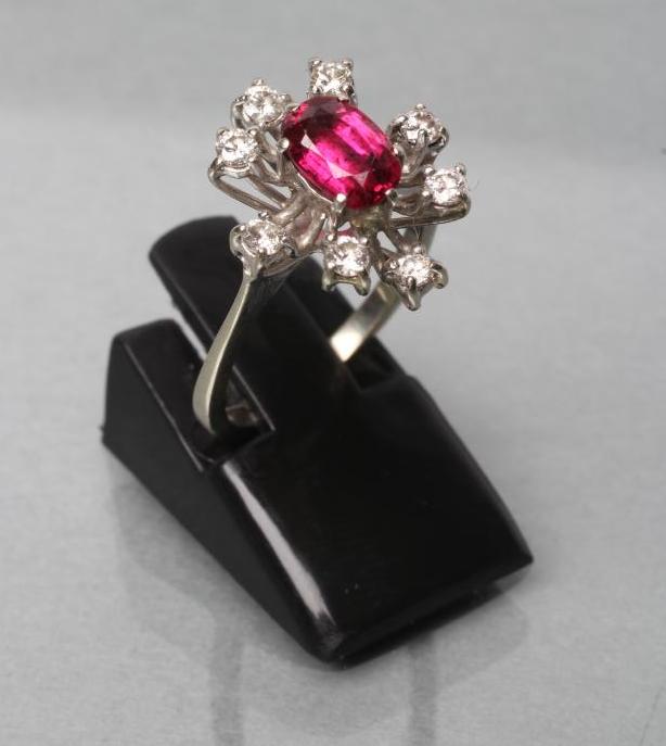 A RUBY AND DIAMOND DRESS RING Image