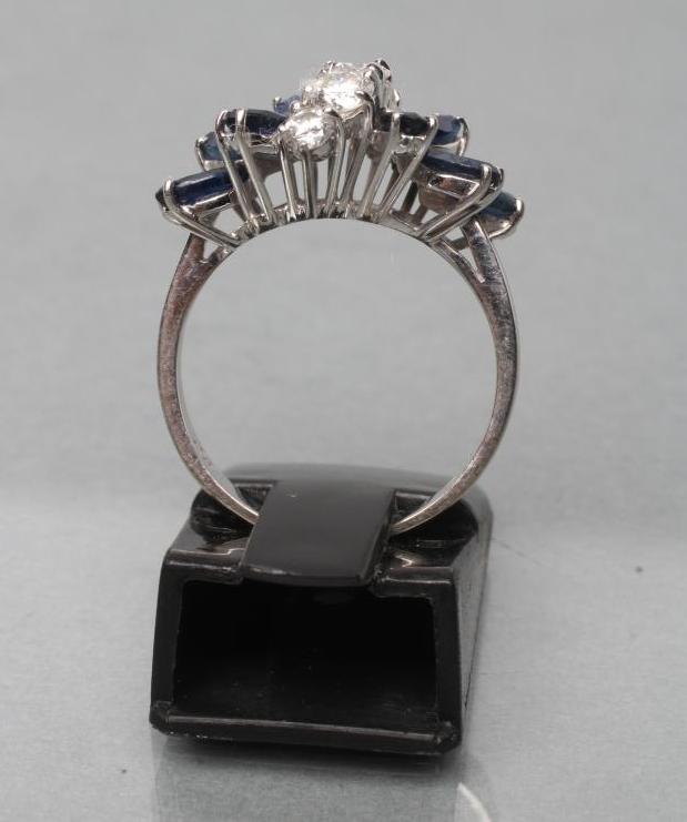 AN ART DECO SAPPHIRE AND DIAMOND COCKTAIL RING Image