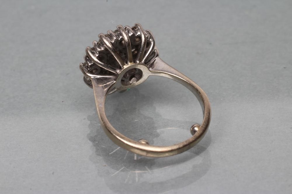 A DIAMOND CLUSTER RING Image