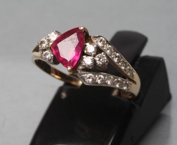A RUBY AND DIAMOND RING Image