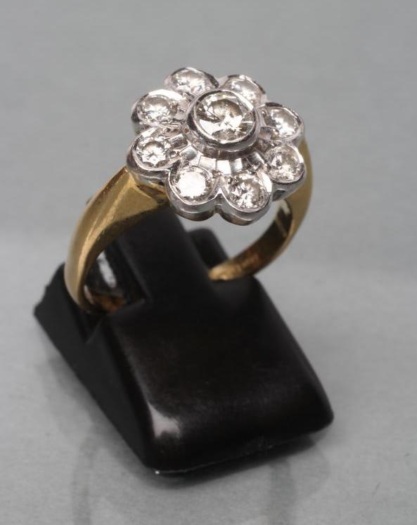 A DIAMOND CLUSTER RING Image