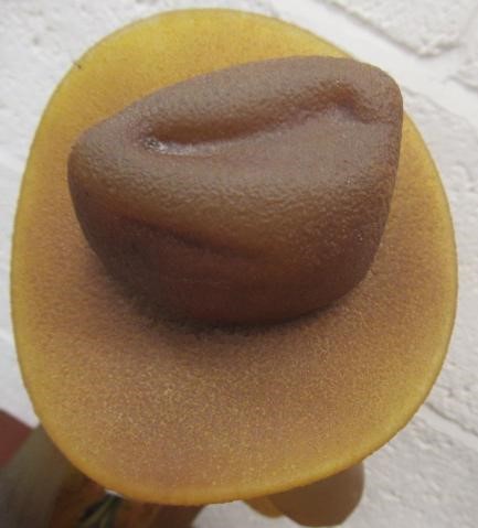 KJELL ENGMAN FOR KOSTA BODA - a large mottled amber glass figural electric table lamp base from the Image