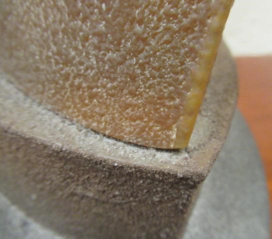 KJELL ENGMAN FOR KOSTA BODA - a large mottled amber glass figural electric table lamp base from the Image