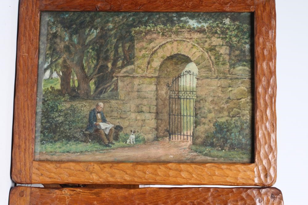 A PAIR OF THOMAS WHITTAKER OF LITTLEBECK ADZED OAK PICTURE FRAMES Image