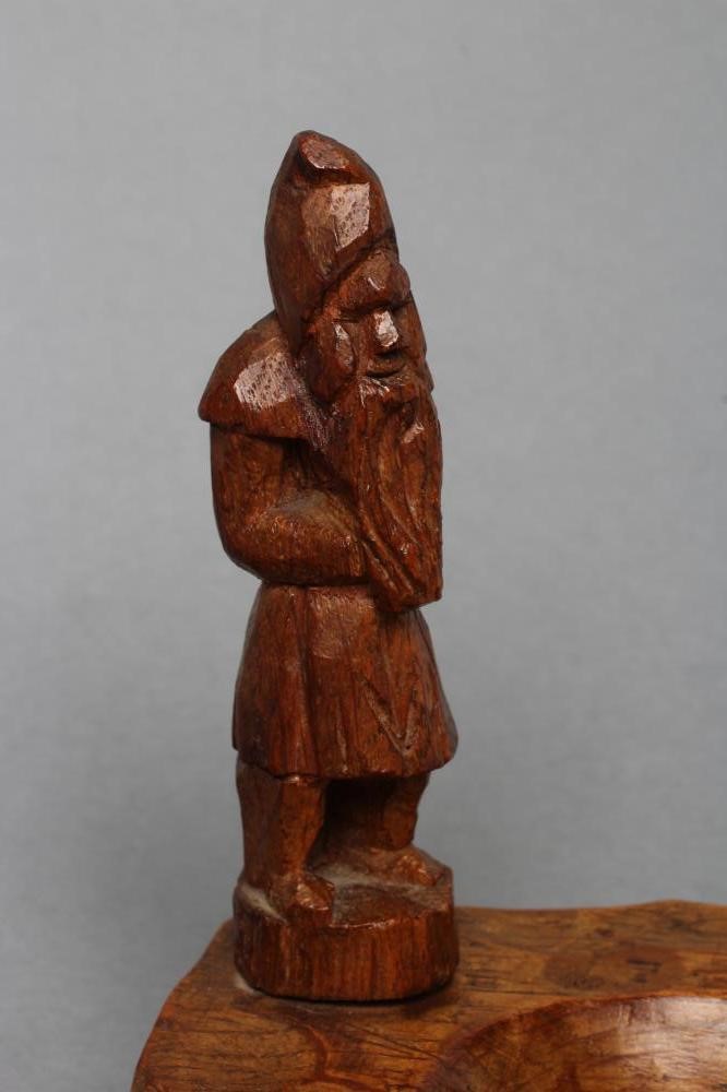 A MATCHED PAIR OF THOMAS WHITTAKER OF LITTLEBECK ADZED OAK ASH TRAYS Image