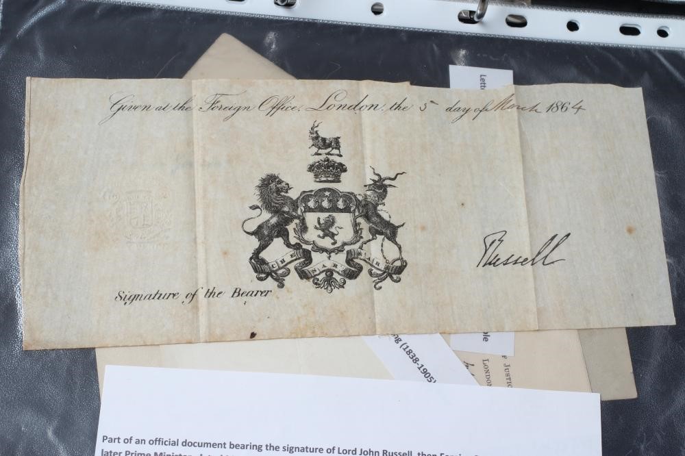 A COLLECTION OF CORRESPONDENCE AND EPHEMERA of political interest Image