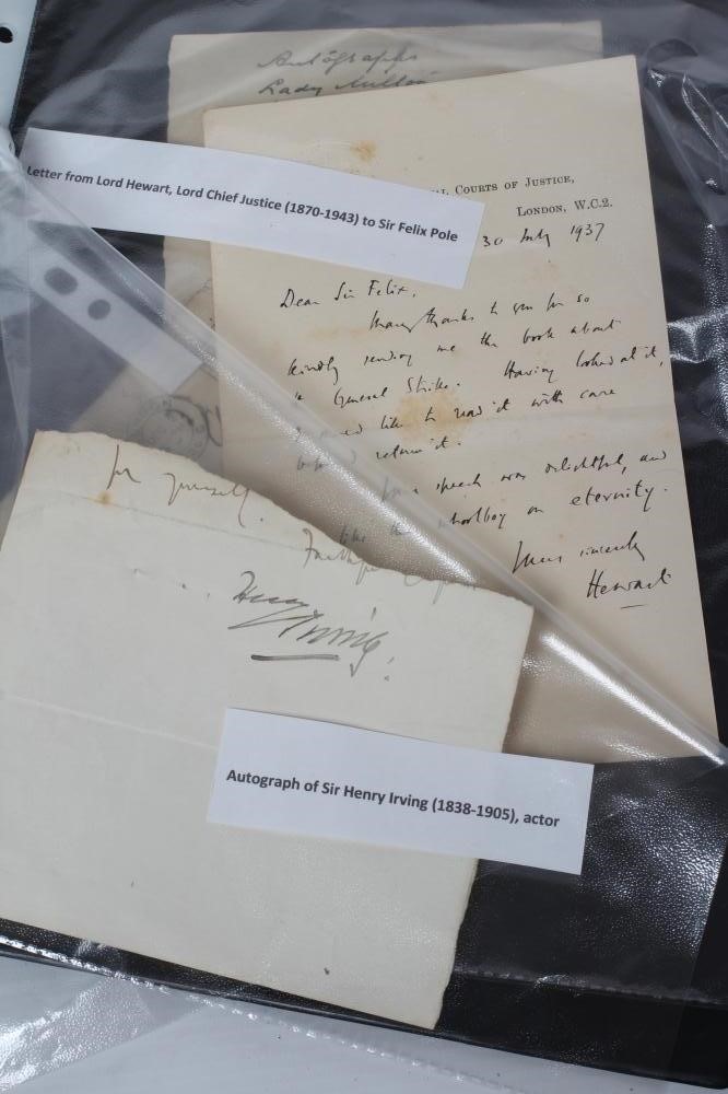 A COLLECTION OF CORRESPONDENCE AND EPHEMERA of political interest Image