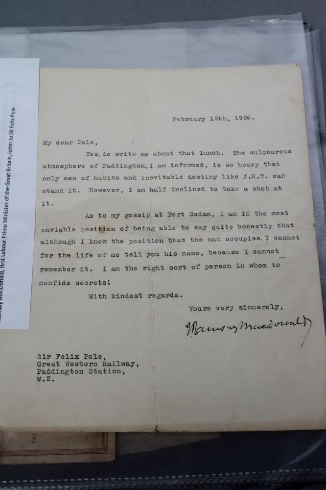 A COLLECTION OF CORRESPONDENCE AND EPHEMERA of political interest Image