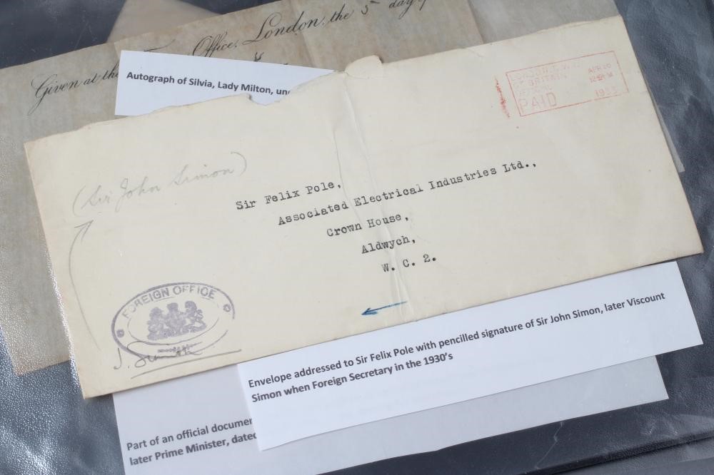 A COLLECTION OF CORRESPONDENCE AND EPHEMERA of political interest Image