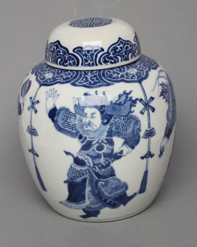 A CHINESE PORCELAIN JAR AND COVER of ovoid form Image
