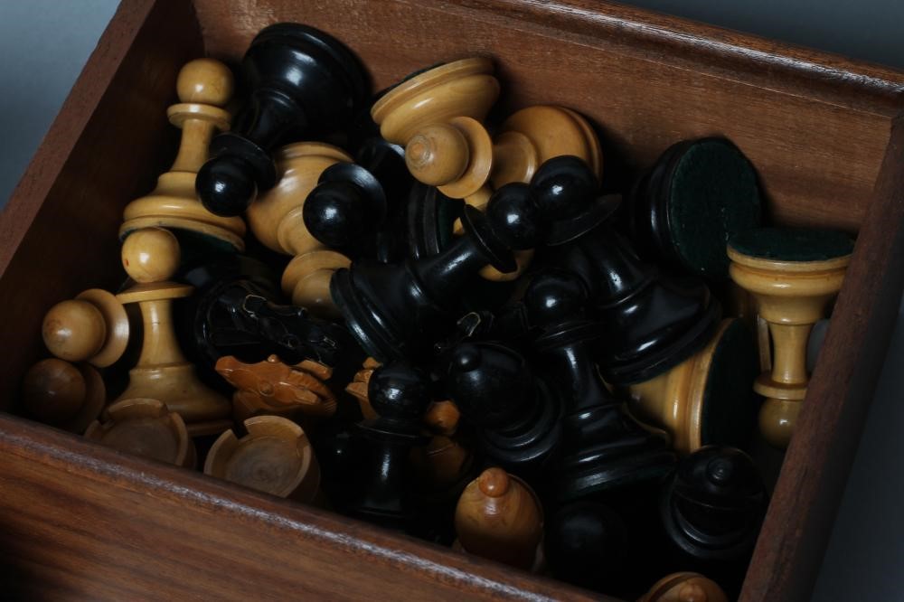 TWO STAUNTON TYPE CHESS SETS Image