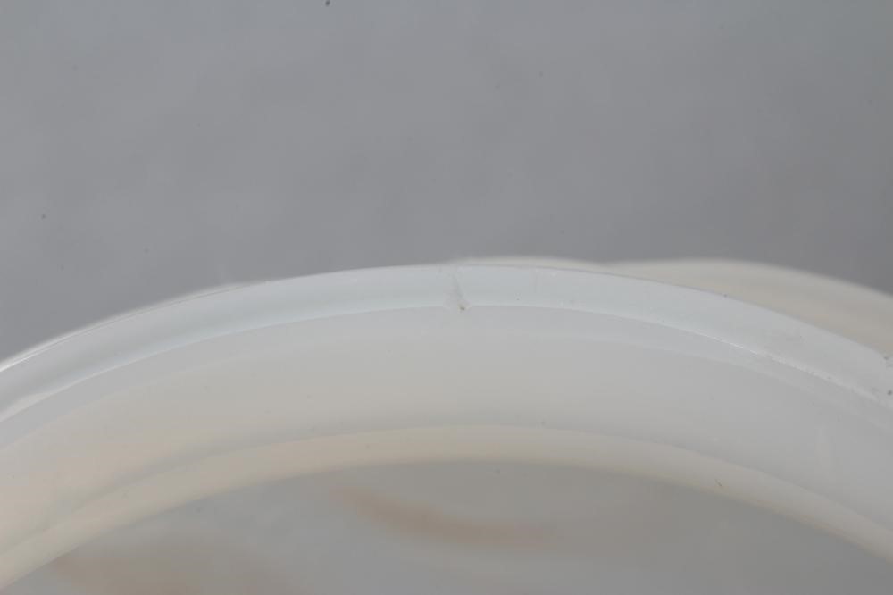 A LALIQUE PALE BLUE OPALESCENT GLASS FORMOSE PATTERN GLOBULAR VASE Image