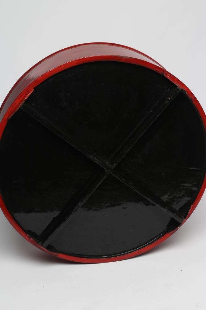 A LARGE VIETNAMESE RED LACQUER BETEL BOX AND COVER Image