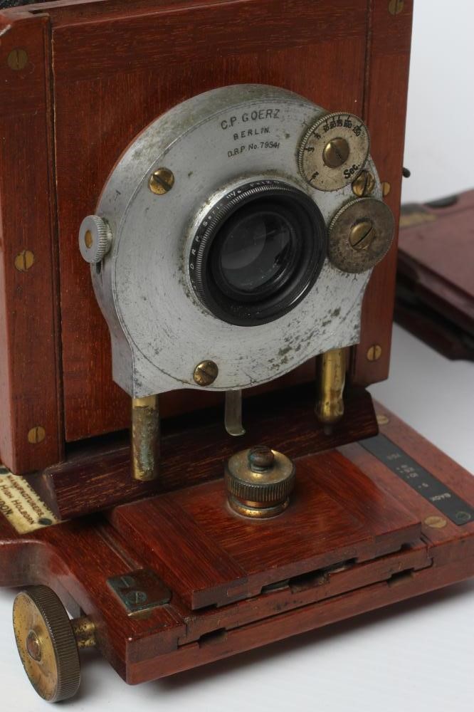 A W. WATSON & SONS PLATE CAMERA with leather bellows Image