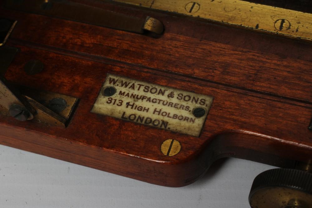 A W. WATSON & SONS PLATE CAMERA with leather bellows Image