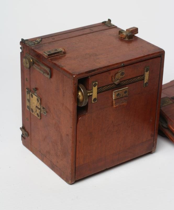 A W. WATSON & SONS PLATE CAMERA with leather bellows Image