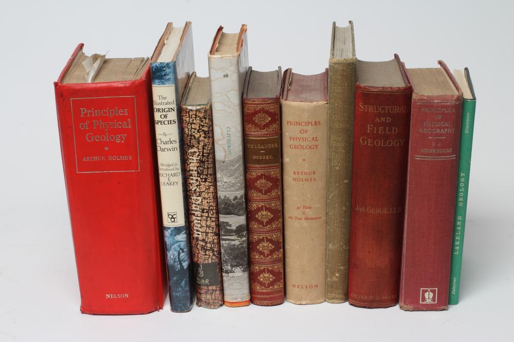 A COLLECTION OF TEN BOOKS ON GEOLOGY including Principles of Physical Geology by Arthur Holmes Image
