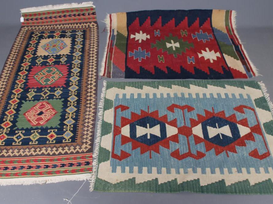 A FLAT WEAVE KILIM RUG Image