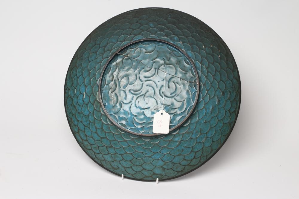 A CHINESE CLOISONNE CHARGER of shallow circular form Image