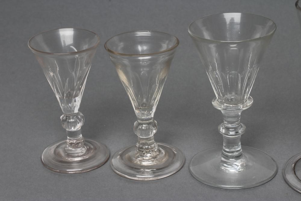 A COLLECTION OF NINE DWARF ALE AND OTHER GLASSES Image