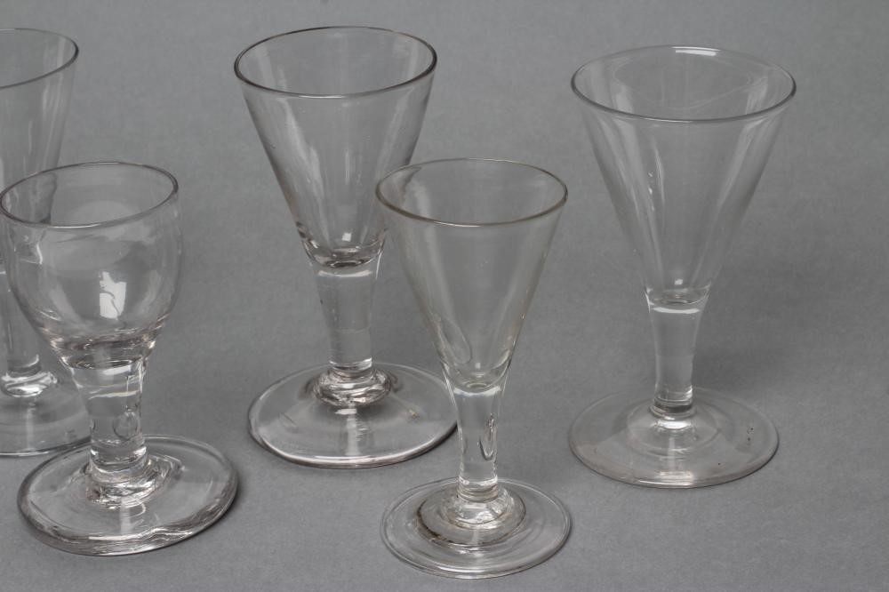 A COLLECTION OF TEN DRAM AND OTHER GLASSES Image